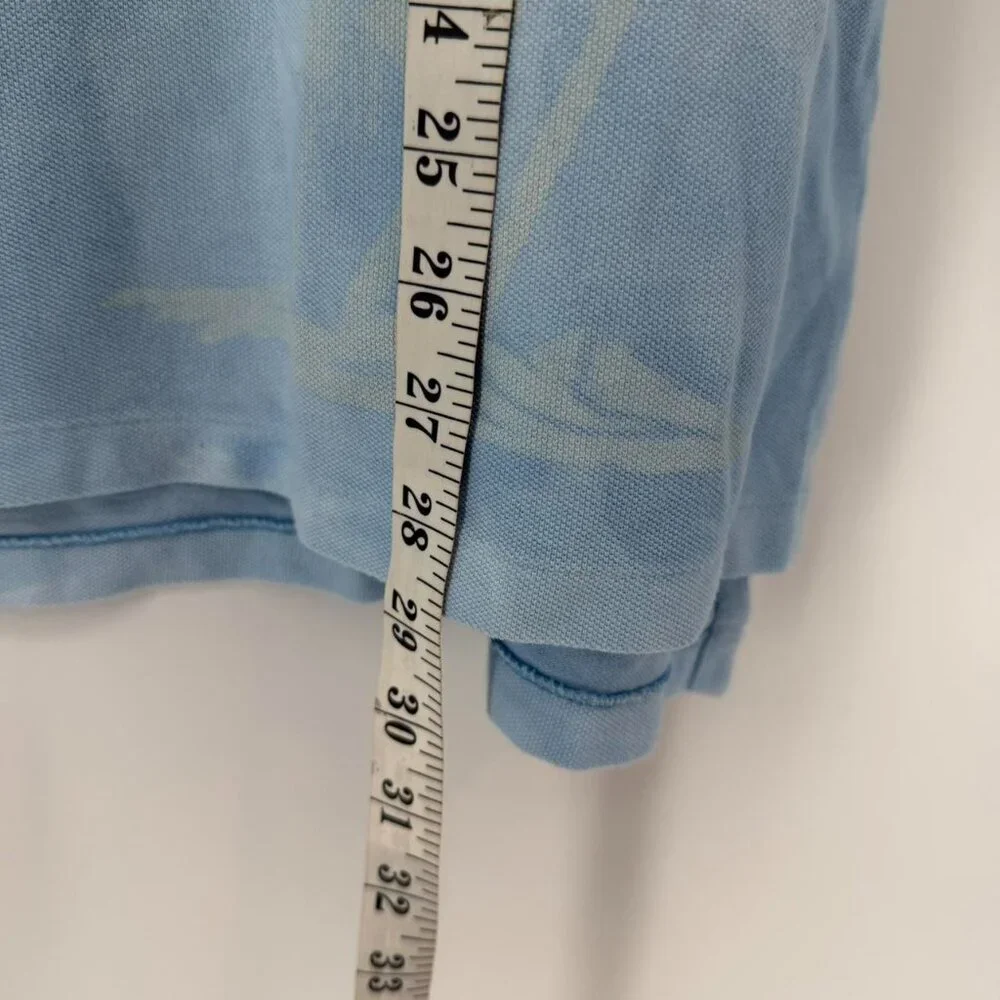 Polo Ralph Lauren Blue Dip Dyed Custom Fit Mesh Shirt 2XL